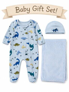 NWT Baby Essentials 3 Piece Baby Boy Gift Set | Baby Shower Gift Various Sizes